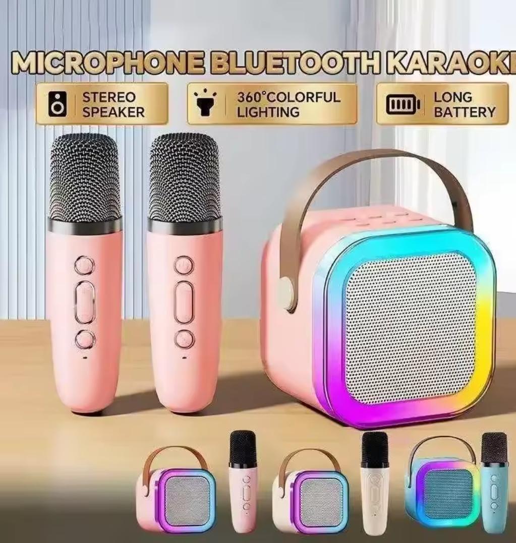 Portable LED Bluetooth Speaker 5.3 (2000mAh) | RGB Light Wireless Speaker Pink & Blue