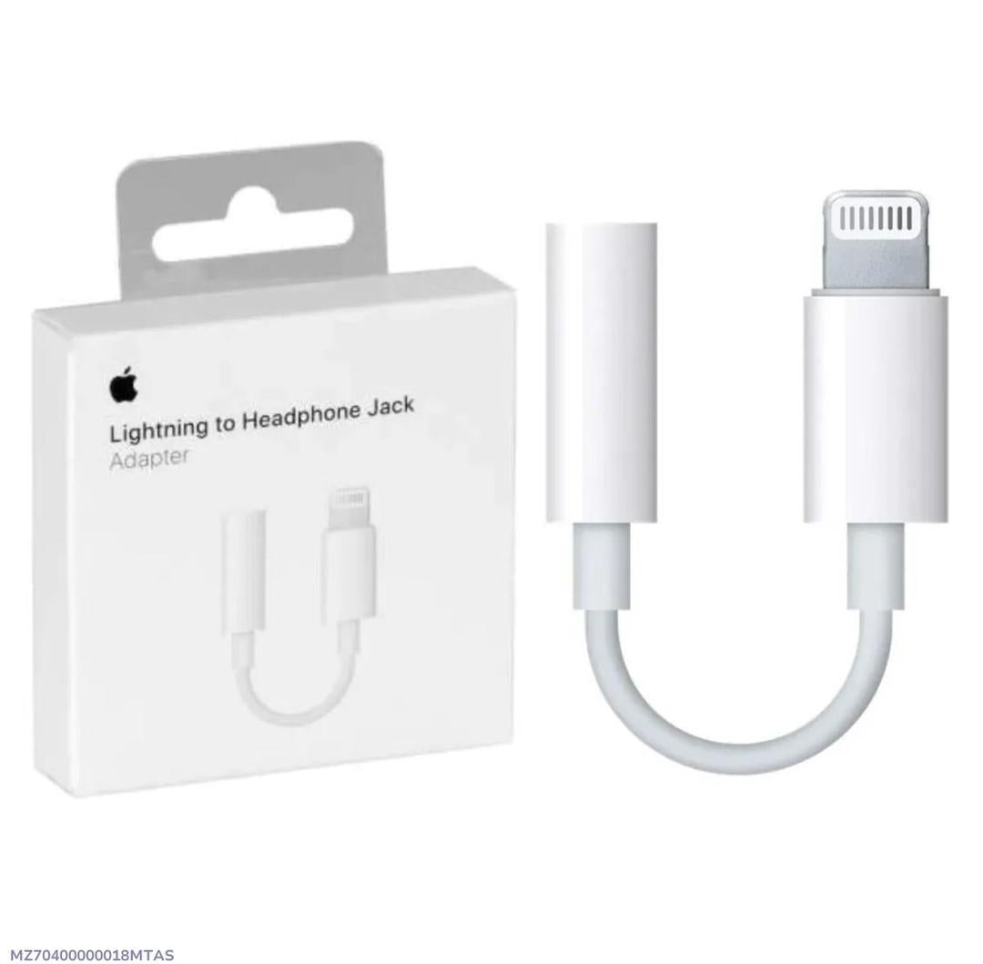 Lightning to 3.5mm Headphone Jack Adapter for iPhone | White Audio Converter