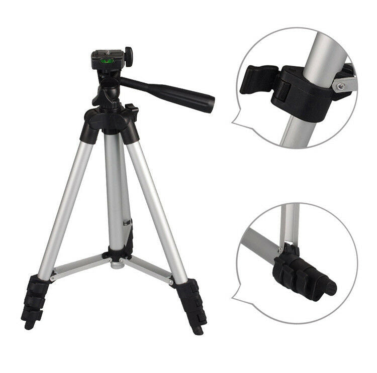 3.5 Feet Adjustable Tripod Stand for Mobile & DSLR (Model 3110) with Holder & Bag – Portable Vlogging Stand