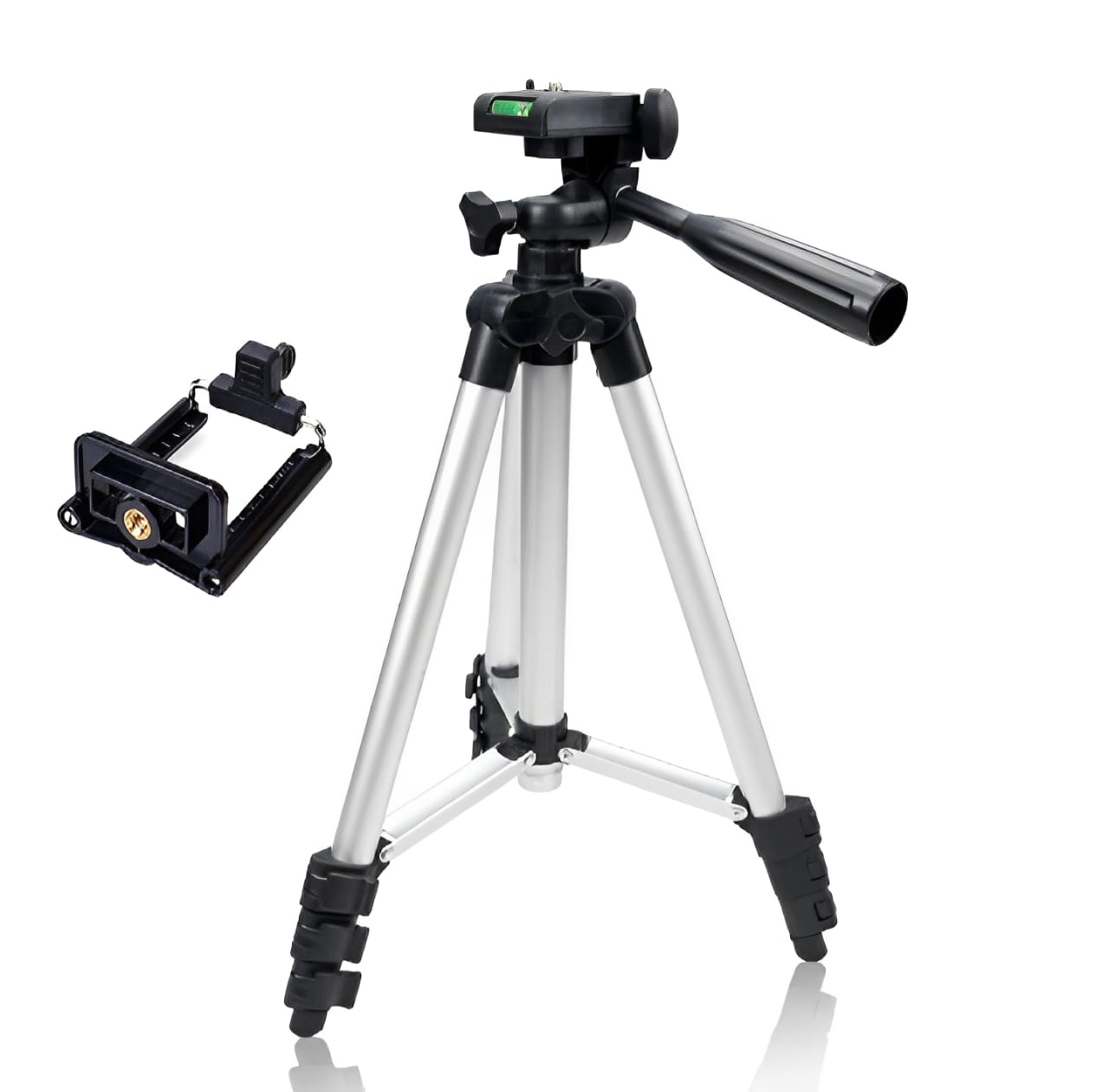 3.5 Feet Adjustable Tripod Stand for Mobile & DSLR (Model 3110) with Holder & Bag – Portable Vlogging Stand