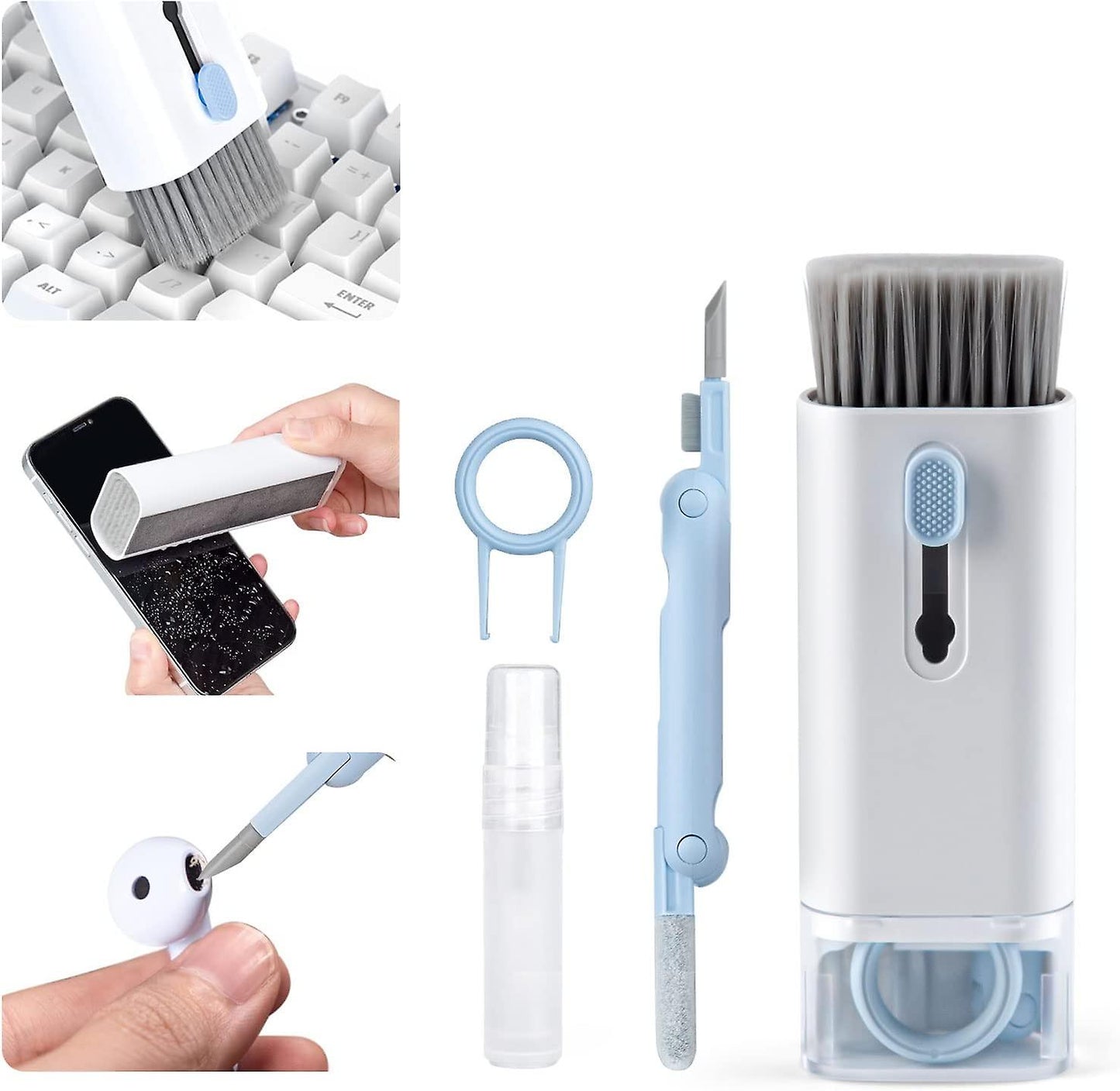 7-in-1 Keyboard Cleaning Kit | Multi-Function Earphone Cleaning Pen & Keycap Puller Tool Set