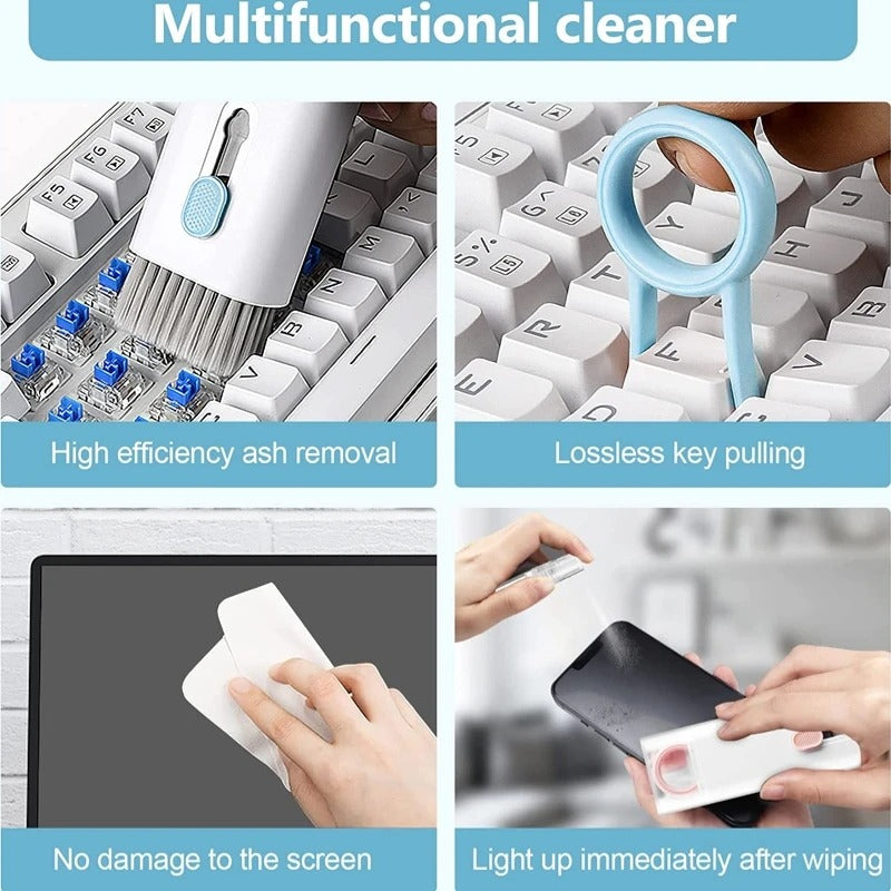 7-in-1 Keyboard Cleaning Kit | Multi-Function Earphone Cleaning Pen & Keycap Puller Tool Set