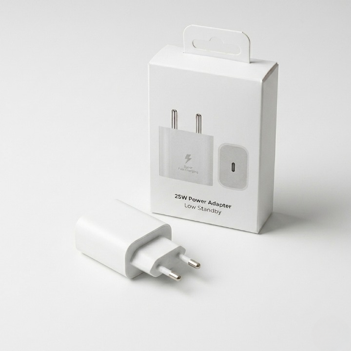 25W USB-C Fast Charging Power Adapter | White Type-C Wall Charger
