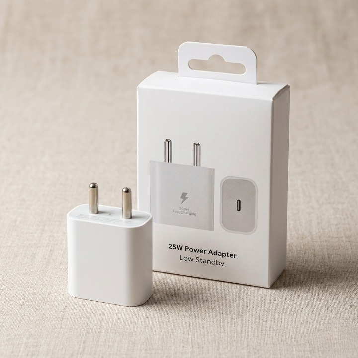 25W USB-C Fast Charging Power Adapter | White Type-C Wall Charger