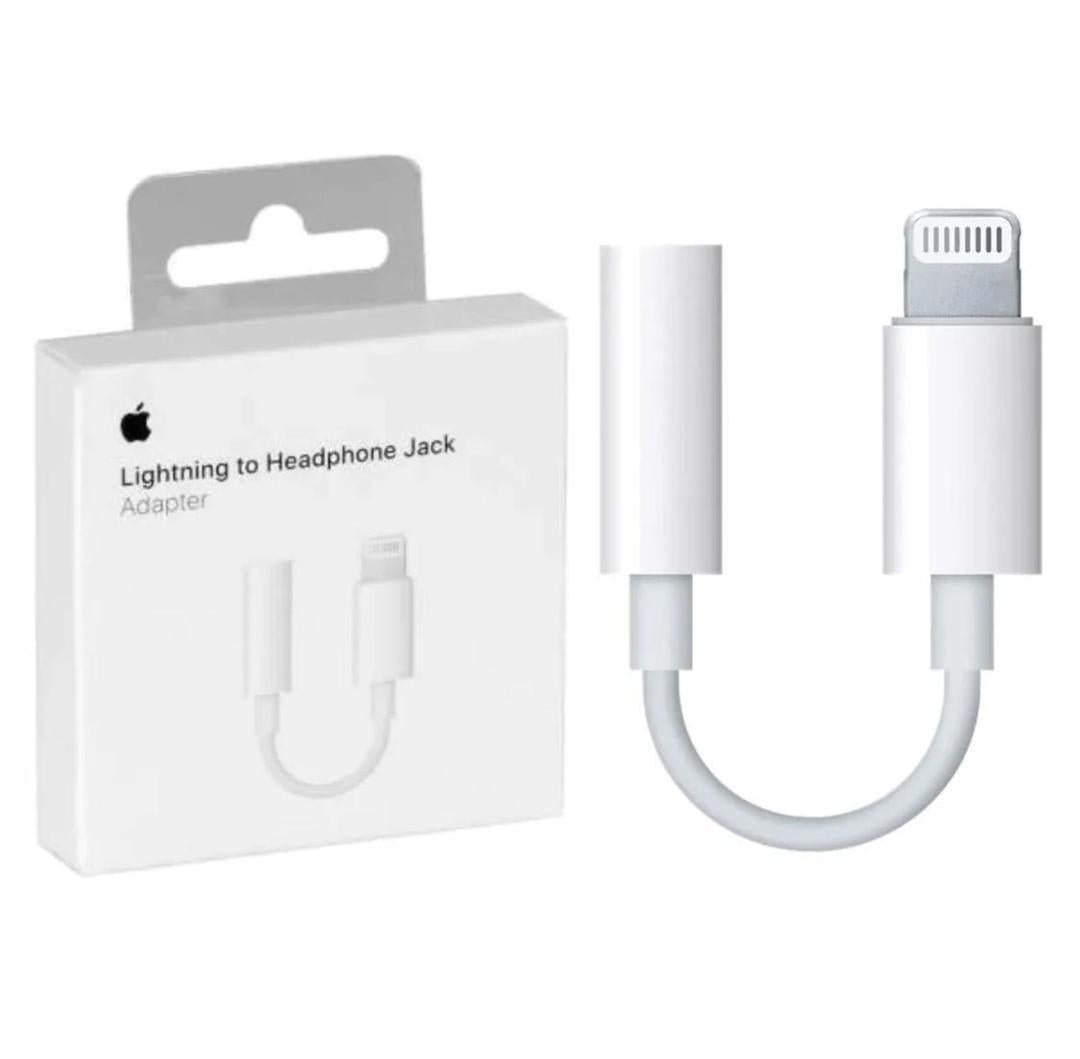 Lightning to 3.5mm Headphone Jack Adapter for iPhone | White Audio Converter