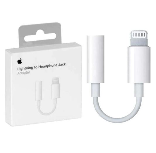 Lightning to 3.5mm Headphone Jack Adapter for iPhone | White Audio Converter