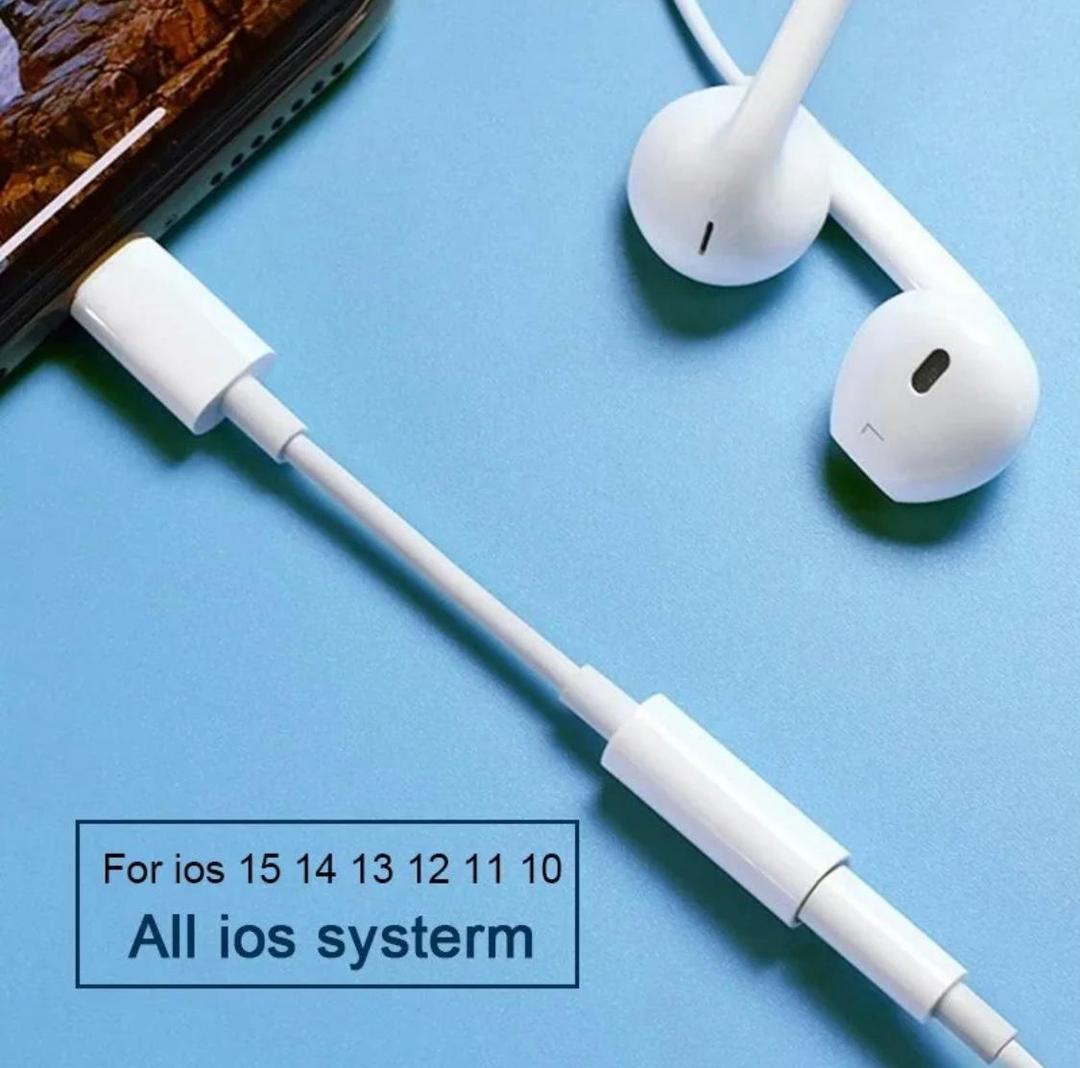 Lightning to 3.5mm Headphone Jack Adapter for iPhone | White Audio Converter