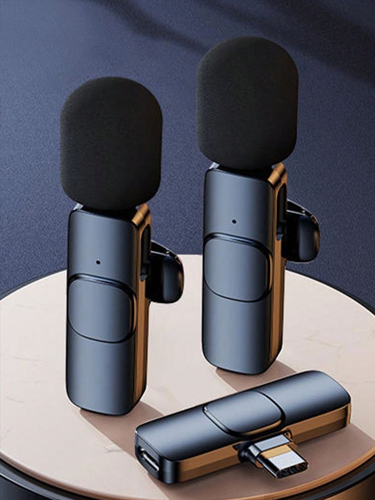 Mini Wireless Microphone for Phone – Plug & Play Recording Mic (Black)